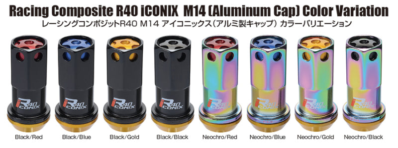 Project Kics 14x1.25 R40 Iconix Lock & Lug Nuts - Neo Chrome (16+4 Locks)-thumbmail-2