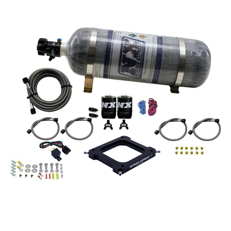 Nitrous Express 4500 Assassin Plate Stage 6 Nitrous Kit (50-300HP) w/12lb Bottle-thumbmail-1