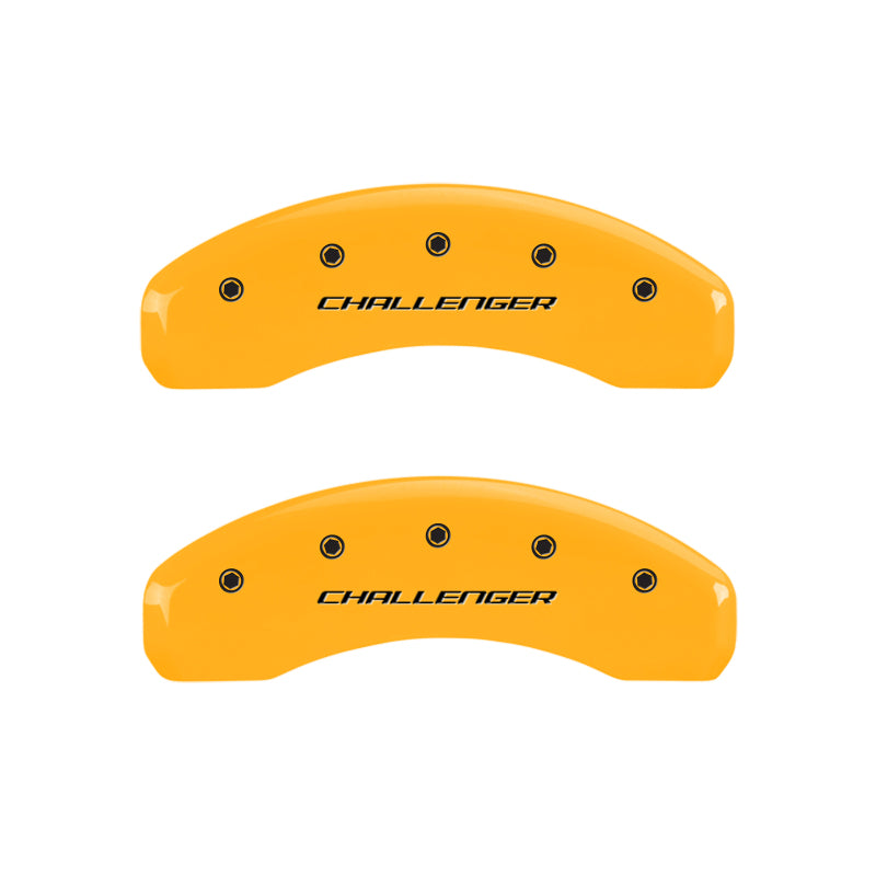MGP 4 Caliper Covers Engraved Front & Rear Block/Challenger Yellow finish black ch-thumbmail-4