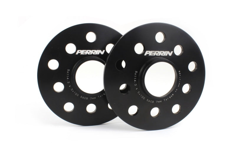 Perrin Subaru 5x114.3/5x100 7mm Slip-On Wheel Spacers - w/ 56mm Hubs/Qty 10 Studs-thumbmail-2