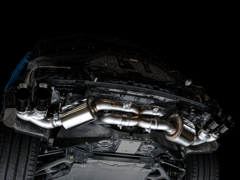 AWE Tuning 2020 Chevrolet Corvette (C8) Touring Edition Exhaust - Quad Diamond Black Tips-thumbmail-10