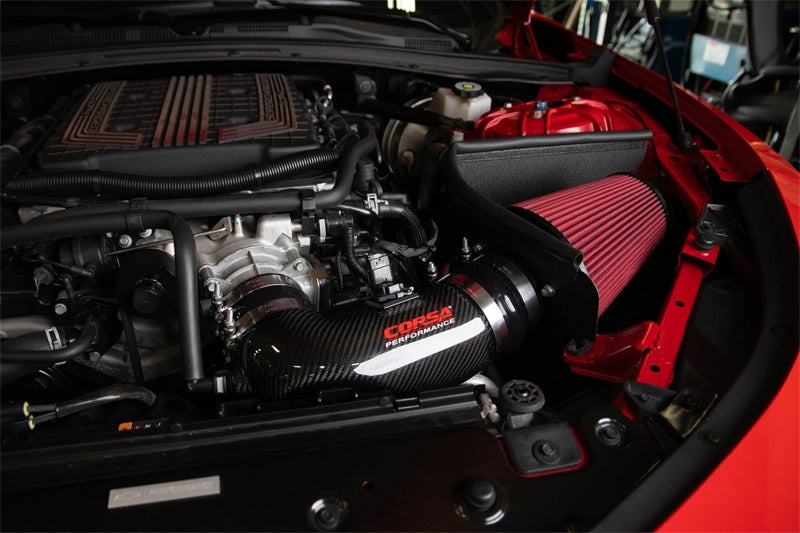 Corsa 17-21 Chevrolet Camaro ZL1 Carbon Fiber Air Intake w/ DryTech 3D No Oil Filtration-thumbmail-2