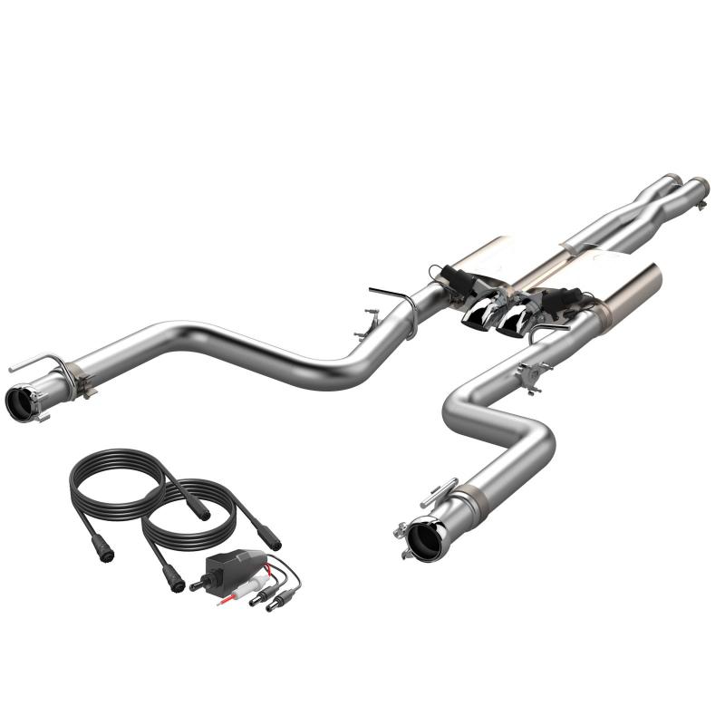 QTP 15-18 Dodge Challenger 6.2L/6.4L 304SS Screamer Cat-Back Exhaust w/3in Tips-thumbmail-2