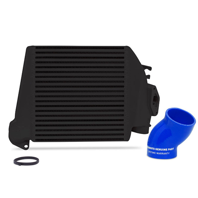 Mishimoto 08-14 Subaru WRX Top-Mount Intercooler Kit - Powder Coated Black & Blue Hoses-thumbmail-2