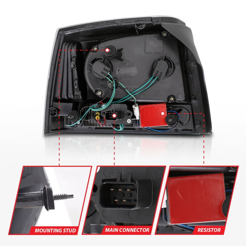 ANZO 2006-2008 Dodge Charger LED Taillights Black-thumbmail-9