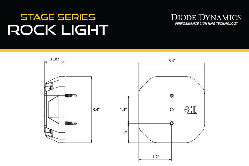 Diode Dynamics Stage Series Rock Light Surface Mount Adapter Kit (one)-thumbmail-6