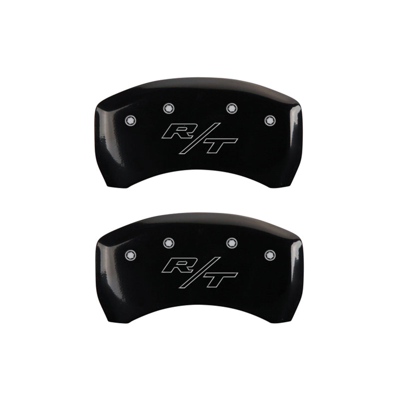 MGP 4 Caliper Covers Engraved Front Cursive/Challenger Engraved Rear RT Black finish silver ch-thumbmail-4