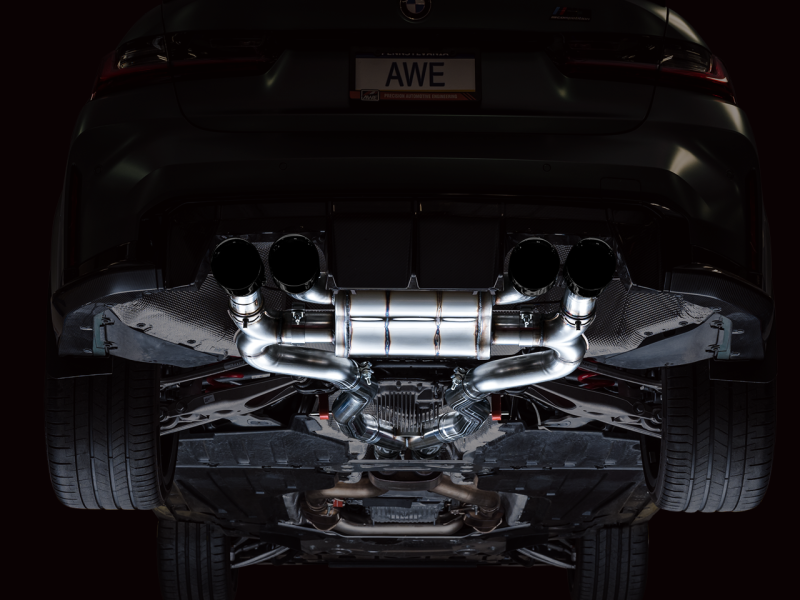 AWE SwitchPath Catback Exhaust for BMW G8X M3/M4 - Diamond Black Tips-thumbmail-5