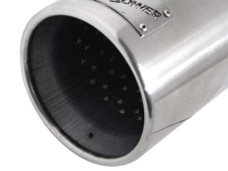 aFe MACH Force-XP 304 SS Sing Wall Pol Exh Tip Univ Exit 3in Inlet x 4in Outlet x 12in L - Clamp On-thumbmail-3