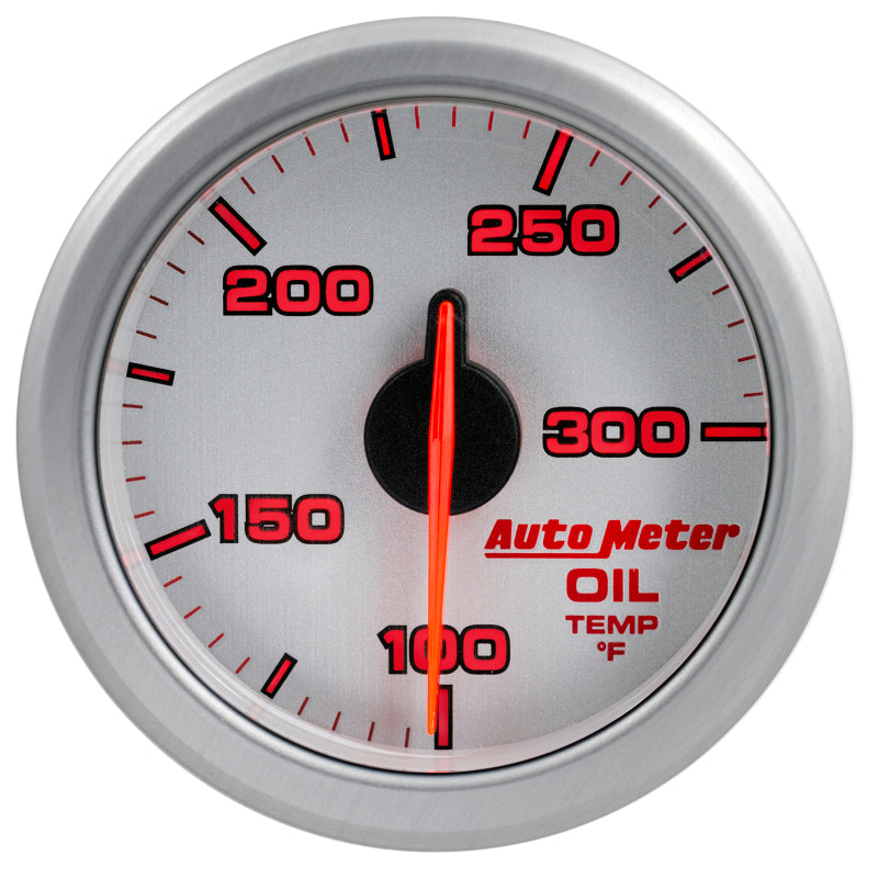 Autometer Airdrive 2-1/6in Oil Temp Gauge 100-300 Degrees F - Silver-thumbmail-2