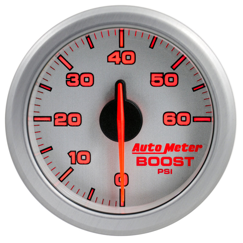 Autometer Airdrive 2-1/6in Boost Gauge 0-60 PSI - Silver-thumbmail-2