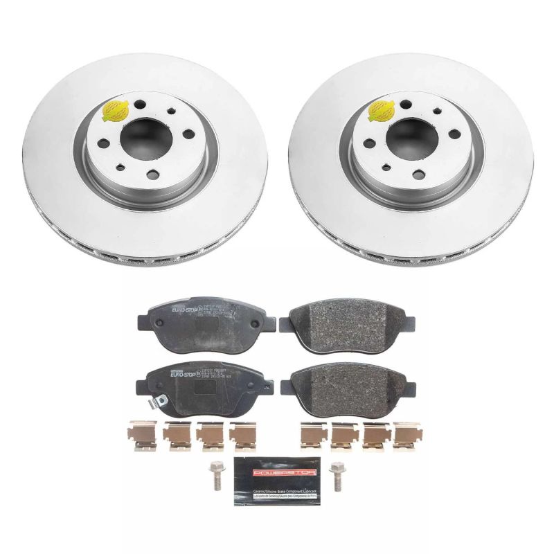 Power Stop 12-19 Fiat 500 Front Euro-Stop Brake Kit-thumbmail-1
