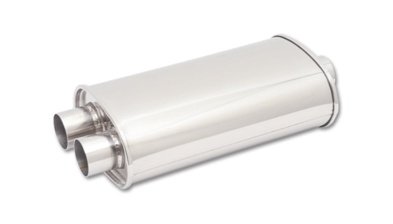 Vibrant StreetPower Oval Muff 5in x 9in x 15in long body 3in in I.D. x dual 2.5in out Center-Dual-thumbmail-1