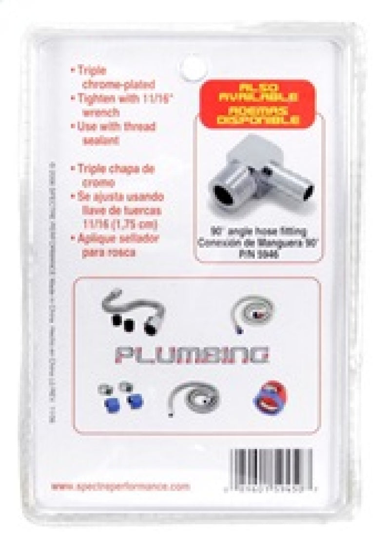 Spectre Fuel Fitting 3/8in. Hose Barb NPT Threads - Chrome-thumbmail-9