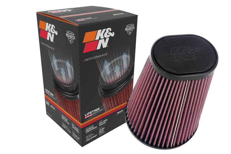 K&N Universal Round Clamp-On Air Filter 4-1/2in FLG, 5-7/8in B, 3-1/4in X 4-1/2in T, 8in H-thumbmail-3