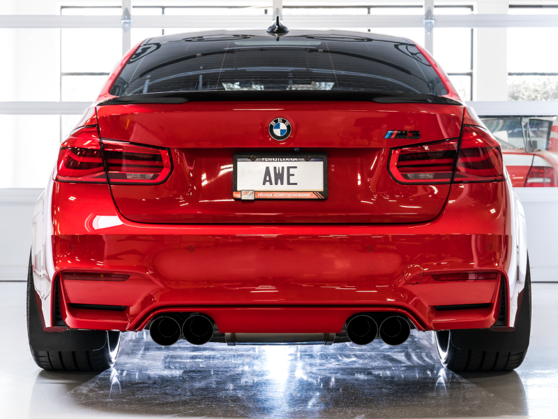 AWE Tuning BMW F8X M3/M4 Track Edition Catback Exhaust - Diamond Black Tips-thumbmail-9