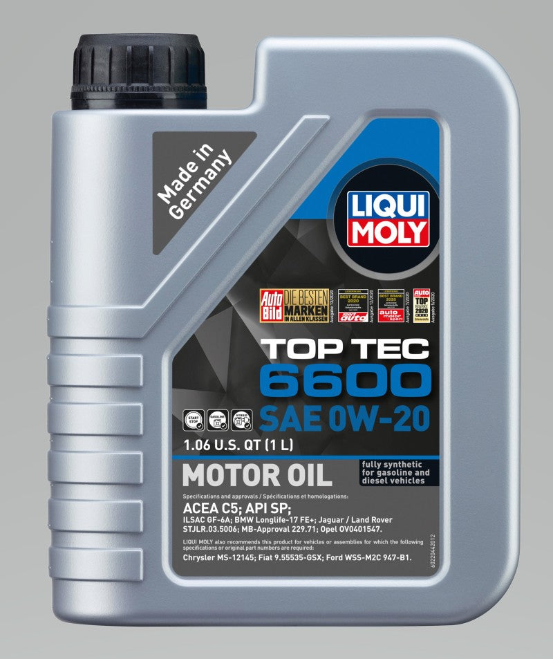 LIQUI MOLY 1L Top Tec 6600 Motor Oil 0W20-thumbmail-2