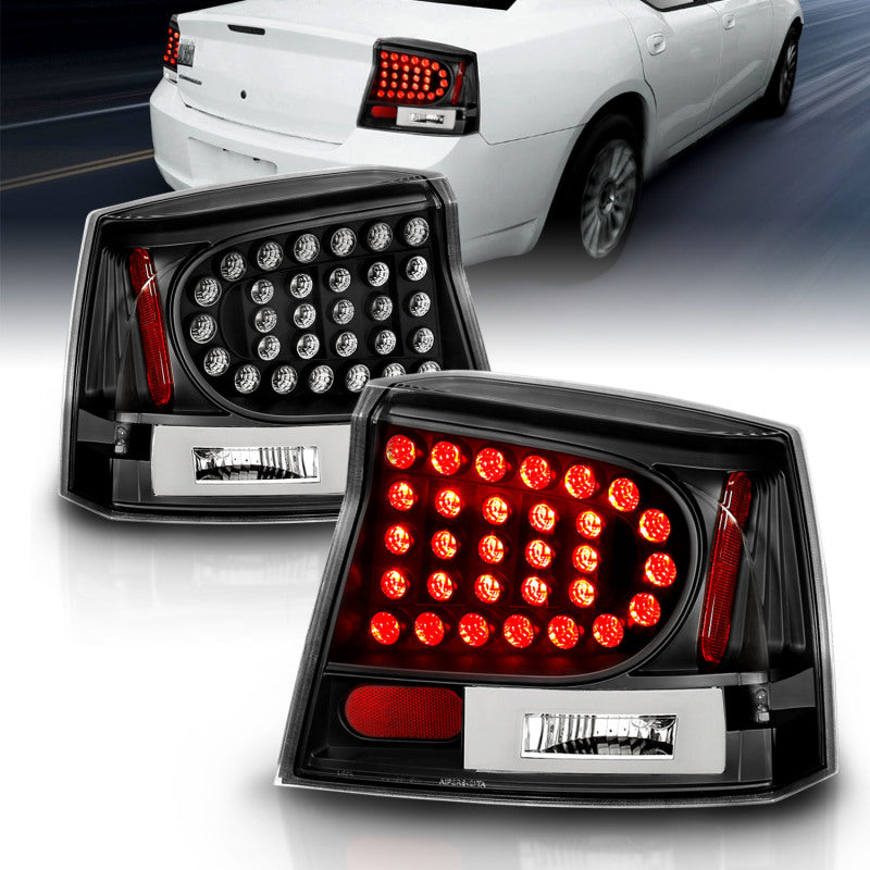 ANZO 2006-2008 Dodge Charger LED Taillights Black-thumbmail-10
