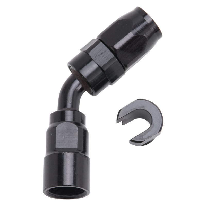 Russell Performance 5/16in SAE Quick Disc Female to -6 Hose Black 45 Degree Hose End-thumbmail-4
