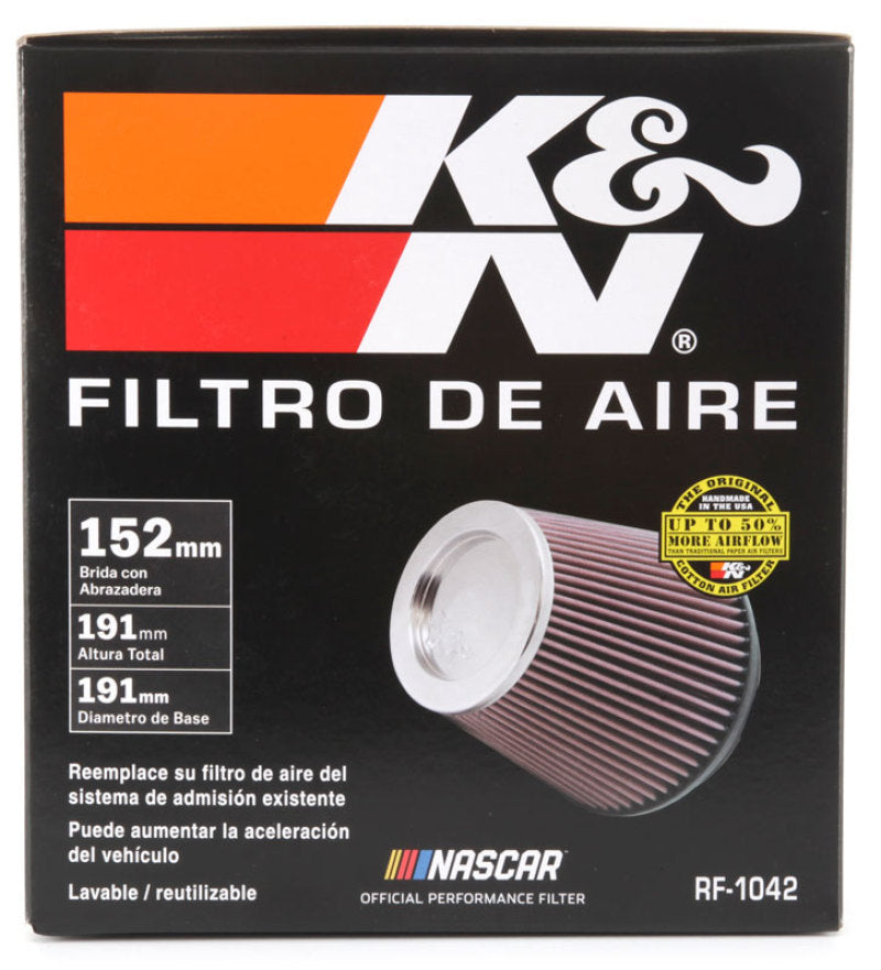 K&N Round Tapered Universal Air Filter 6in Flange ID x 7.5in Base OD x 5in Top OD x 6.5in Height-thumbmail-13