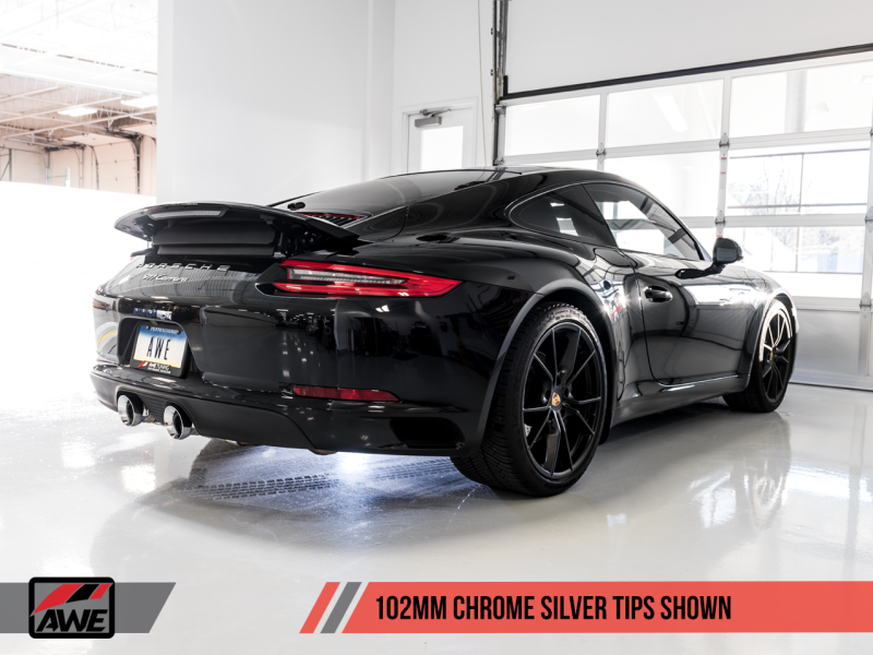 AWE Tuning Porsche 911 (991.2) Carrera / S SwitchPath Exhaust for PSE Cars - Chrome Silver Tips-thumbmail-6