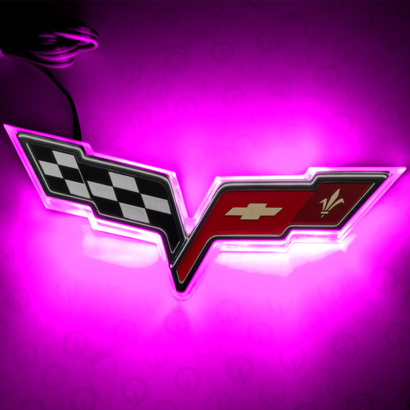 Oracle Chevrolet Corvette C6 Illuminated Emblem - Dual Intensity - Pink-thumbmail-6