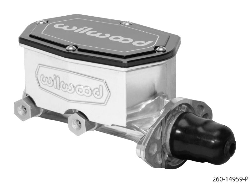 Wilwood Compact Tandem Master Cylinder - 1in Bore - w/Pushrod (Ball Burnished)-thumbmail-1