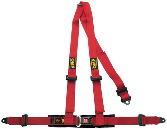 OMP 3 Point Harness - Red