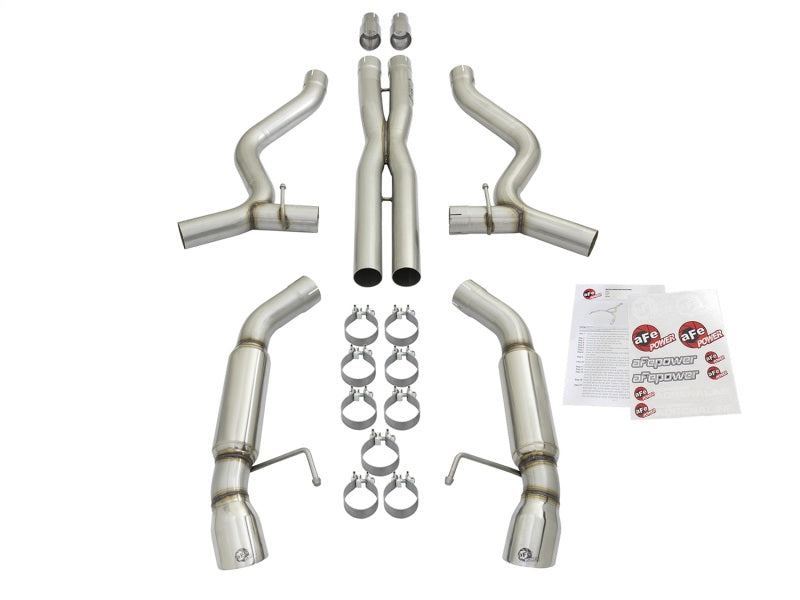 aFe MACHForce XP 3in Aggressive Toned Cat-Back Exhausts w/ Polished Tips 15-17 Ford Mustang V6/V8-thumbmail-3