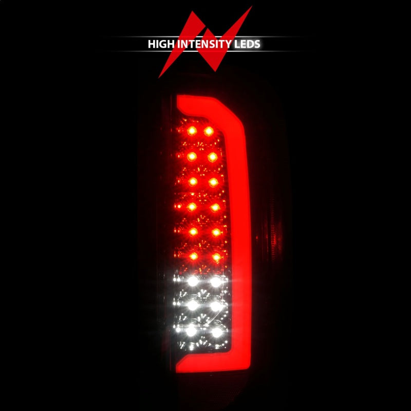 ANZO 15-21 Chevrolet Colorado Full LED Tail Lights w/ Red Lightbar Black Housing Smoke Lens-thumbmail-6