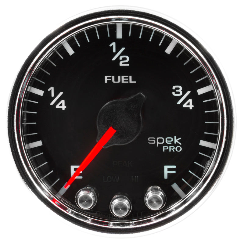 Autometer Spek-Pro Gauge Fuel Level 2 1/16in 0-270 Programmable Blk/Chrm-thumbmail-1
