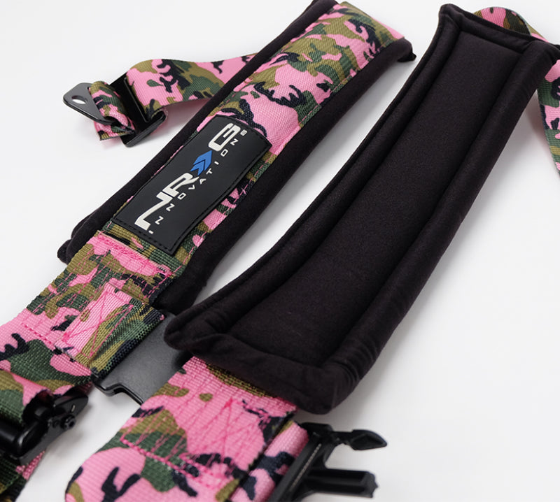 NRG SFI 16.1 5pt 3in. Seat Belt Harness/ Latch Link - Pink Camo-thumbmail-1