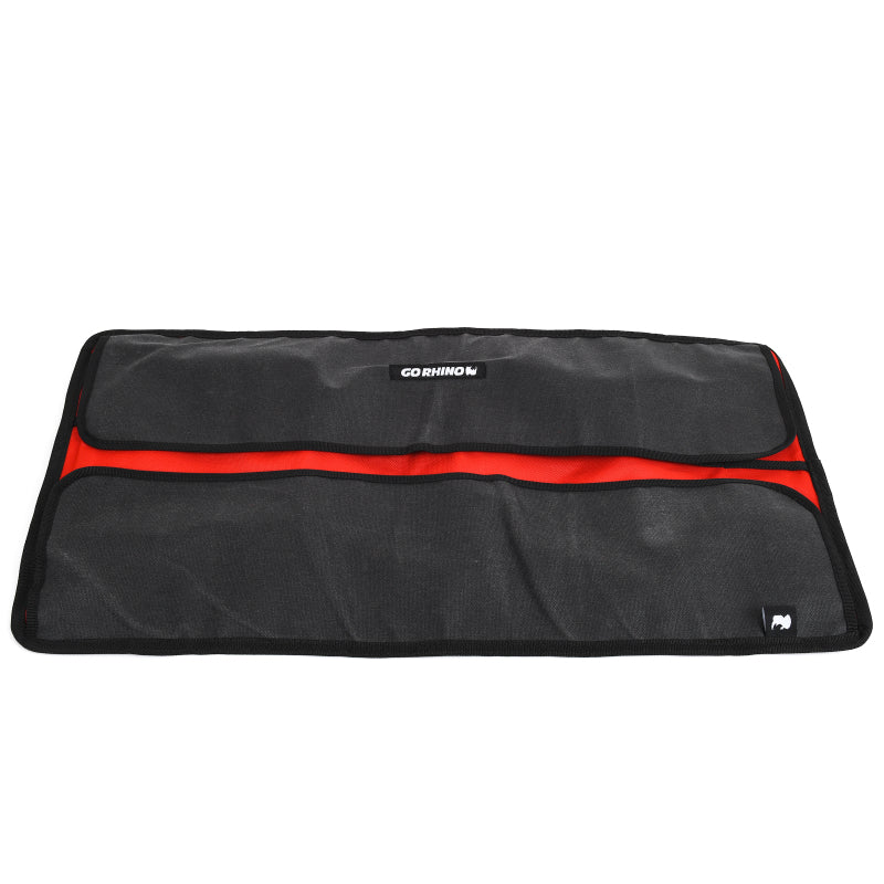 Go Rhino XVenture Gear Tool Wrench Roll - Large (4x4in. Closed) 12oz Waxed Canvas - Black-thumbmail-9