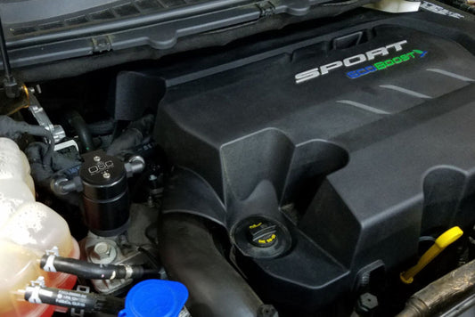 J&L 2015-2022 Ford Edge Sport/ST Passenger Side Oil Separator 3.0 - Black Anodized