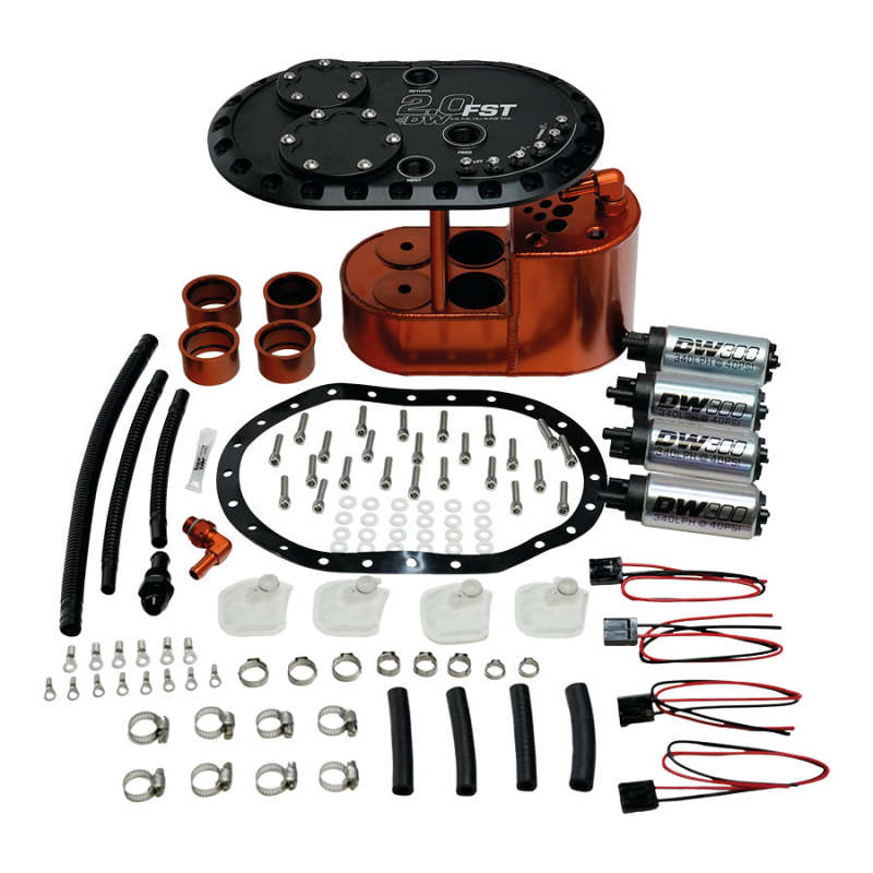 Deatschwerks 2.0L Staged Fuel Cell Surge Tank (Includes 4 DW300 Fuel Pumps)-thumbmail-2