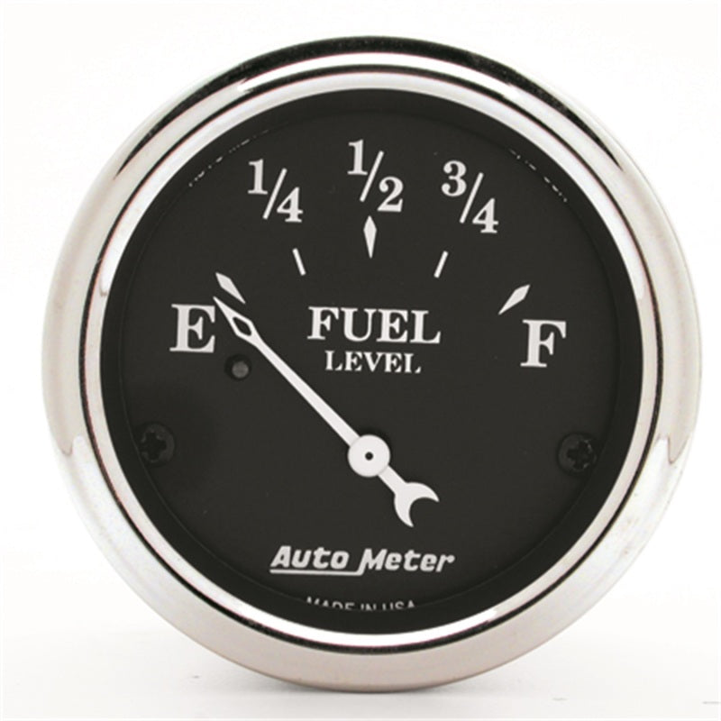 AutoMeter Gauge Fuel Level 2-1/16in. 0 Ohm(e) to 90 Ohm(f) Elec Old Tyme Black-thumbmail-1