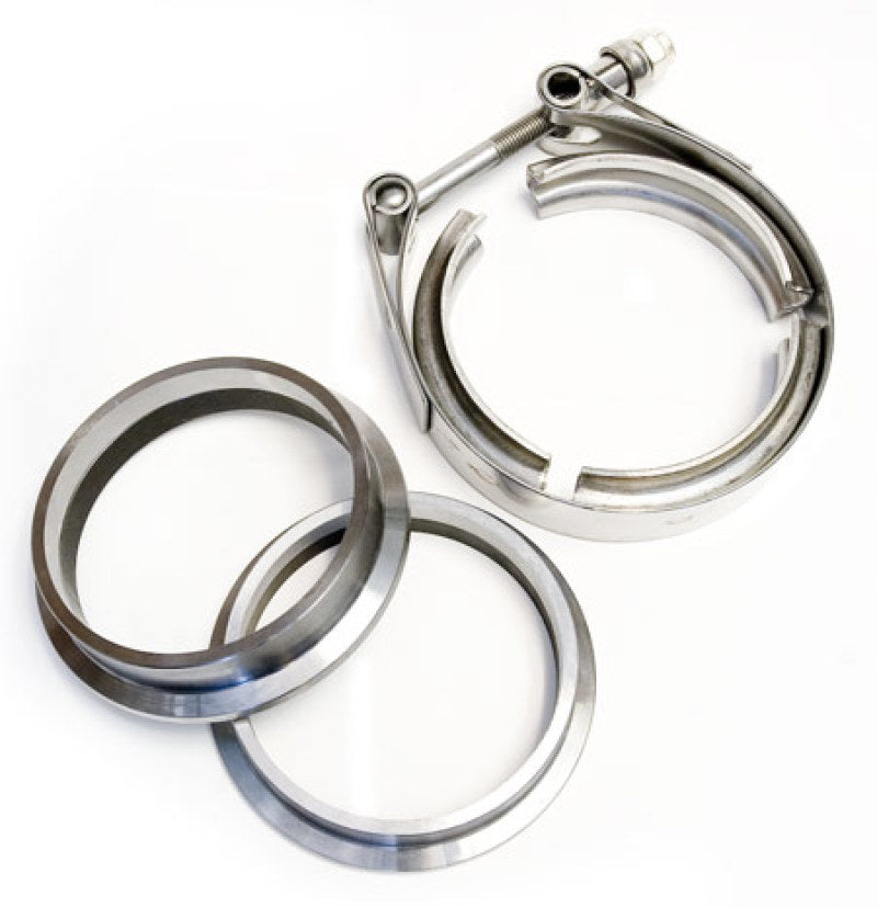 ATP 3in Stainless Steel V-Band Flange/Clamp Set (3.75in OD Flanges/Grooved for 3in Tube)-thumbmail-1