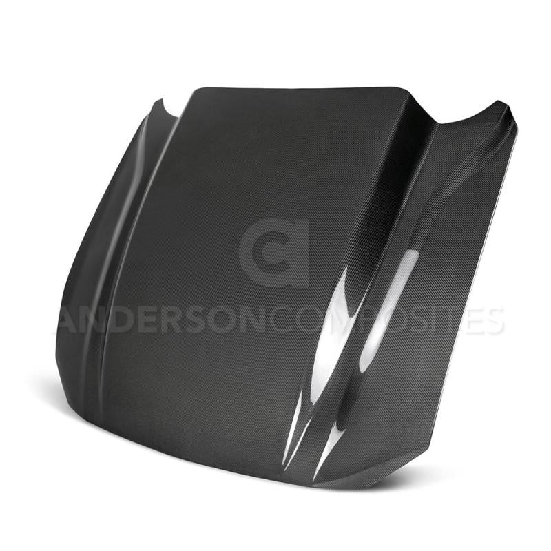 Anderson Composites 2018 Ford Mustang Double Sided Type-CJ 4in Carbon Fiber Cowl Hood-thumbmail-2