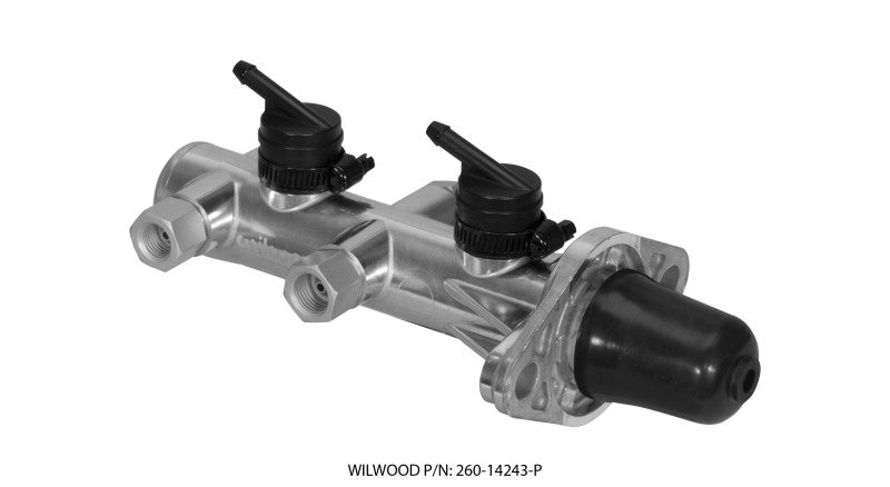 Wilwood Tandem Remote Master Cylinder - 1in Bore Ball Burnished-thumbmail-3