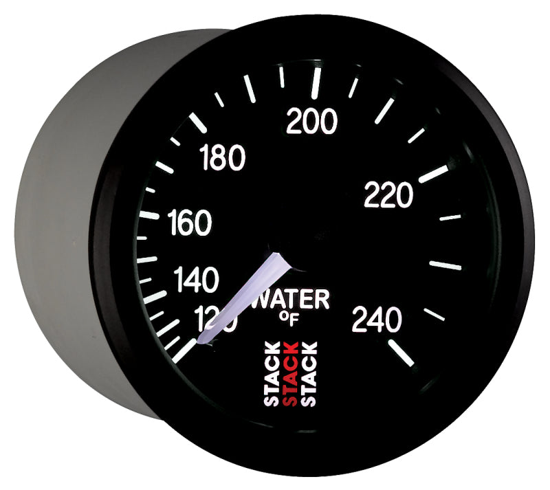 Autometer Stack 52mm 120-240 Deg F 1/2in Npt (M) Mechanical Water Temp Gauge - Black-thumbmail-5