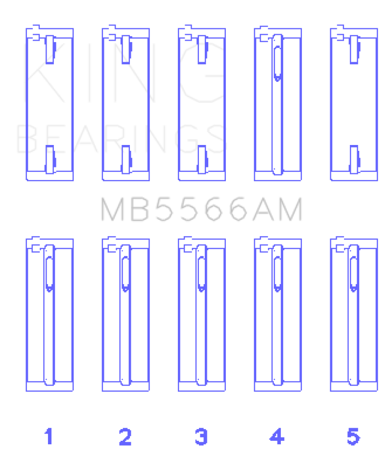 King Audi A4 1.8L AEB (Size +.25 Oversized) Main Bearing Set-thumbmail-1