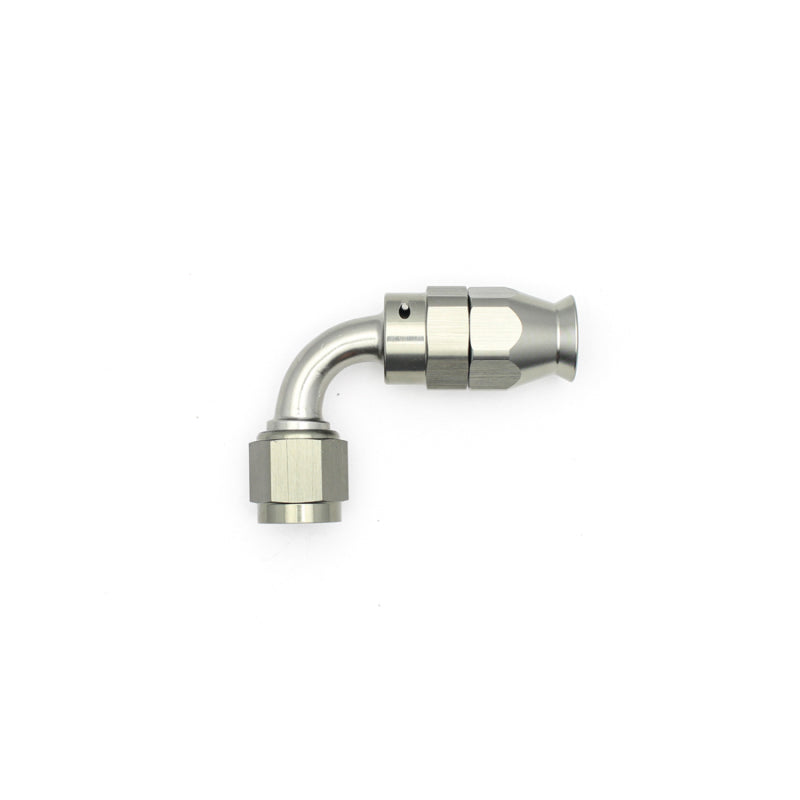 DeatschWerks 6AN Female Swivel 90-Degree Hose End PTFE (Incl 1 Olive Insert) - Anodized Matte Black-thumbmail-2