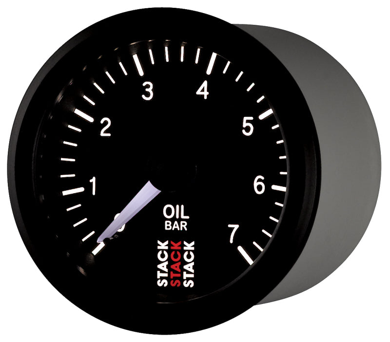 Autometer Stack Instruments 52mm 0-7 BAR M10 (M) Mechanical Oil Pressure Gauge - Black-thumbmail-5
