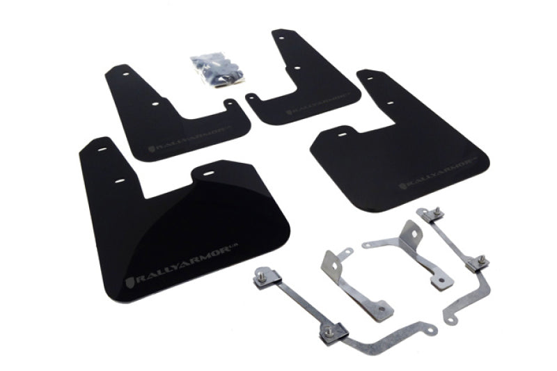Rally Armor 08-11 Subaru STI (Hatch Only) / 11-14 WRX (Hatch Only) Black UR Mud Flap w/ Grey Logo-thumbmail-1