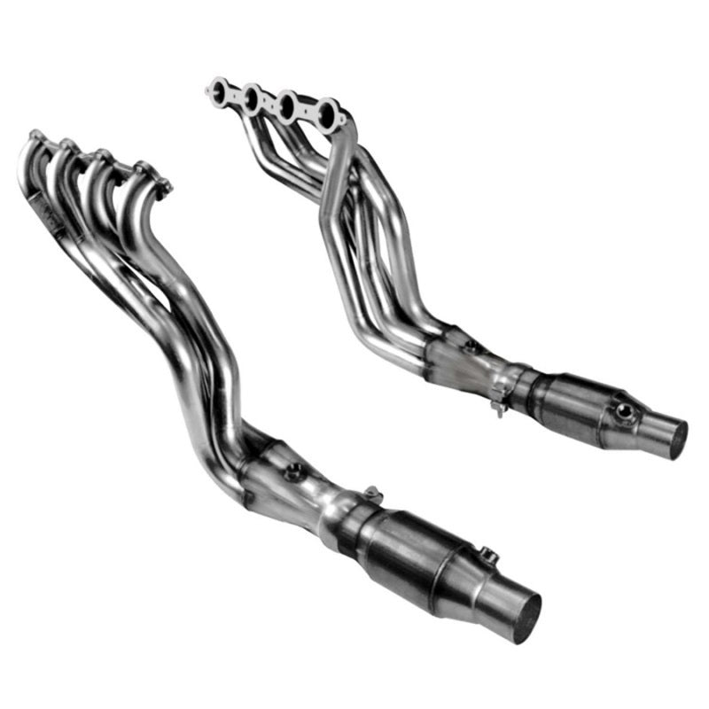 Kooks 10-14 Chevy Camaro SS LS3/L99/ 6.2L 1 7/8in x 3in SS LT Headers Inc 3in x 2 1/2in Green Catted-thumbmail-1