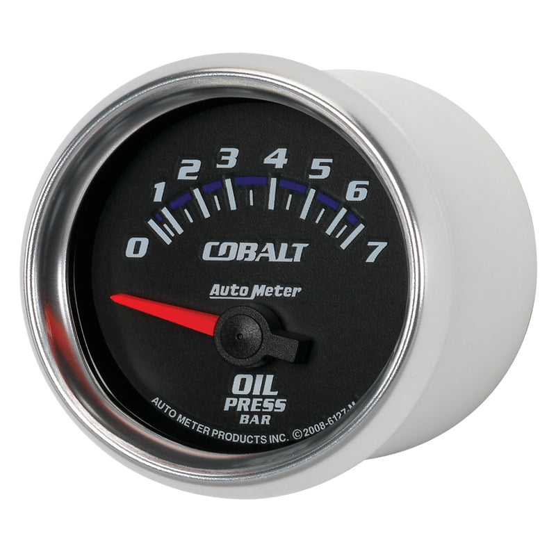 Autometer Cobalt 52mm 0-7 BAR Short Sweep Electric Oil Pressure Gauge-thumbmail-3