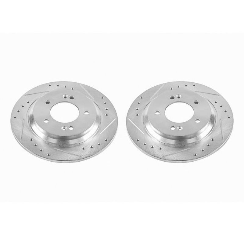 Power Stop 2017 Hyundai Azera Rear Evolution Drilled & Slotted Rotors - Pair-thumbmail-1