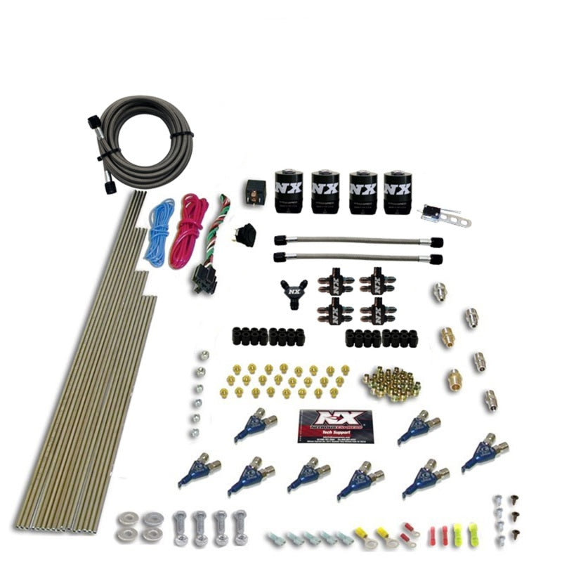 Nitrous Express 8 Cyl Piranha Direct Port 4 Solenoids Nitrous Kit (200-500HP EFI Jets) w/No Bottle-thumbmail-2
