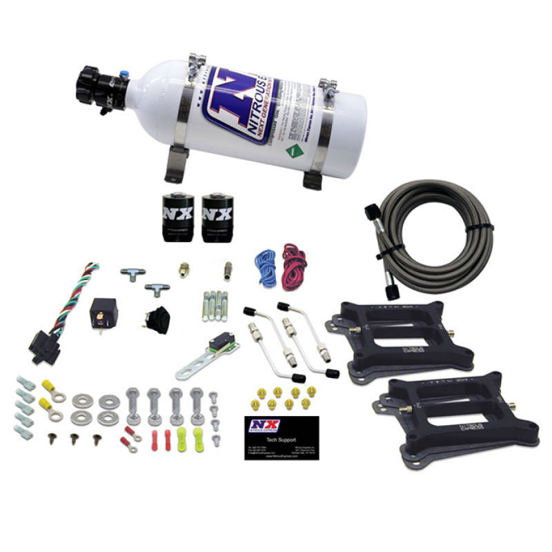 Nitrous Express Dual/4150/Gasoline Nitrous Kit (50-300HP) w/5lb Bottle-thumbmail-1