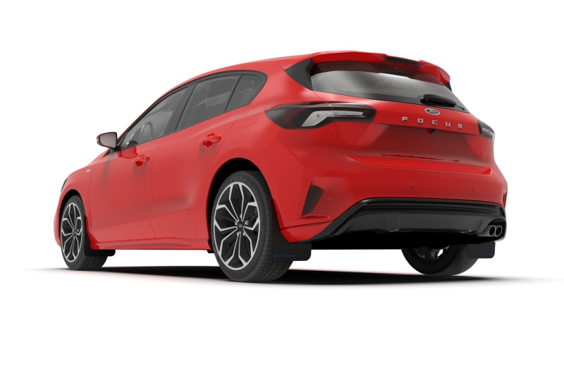 Rally Armor 19-22 Ford Focus ST MK4 (Hatch) Black UR Mud Flap w/ Red Logo-thumbmail-2